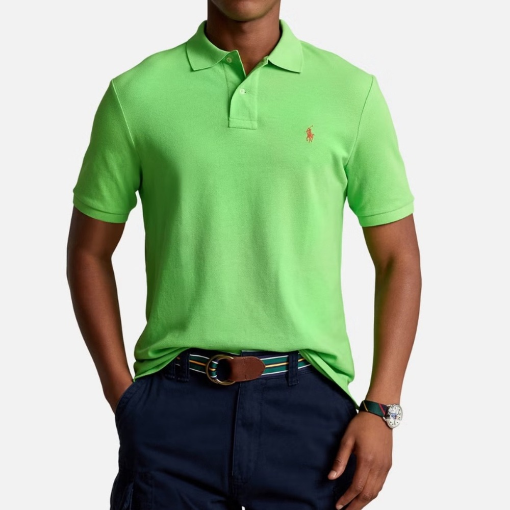 Custom Fit Stretch Mesh Polo Shirt